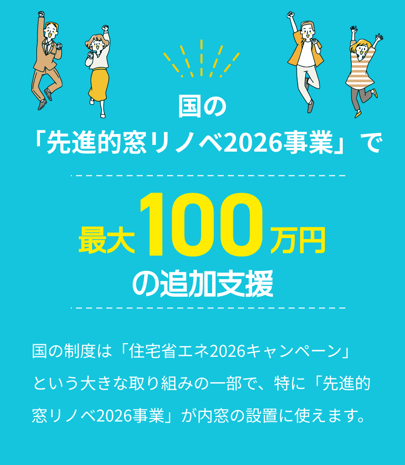 国の先進的窓リノベ2025事業で最大200万円の追加支援